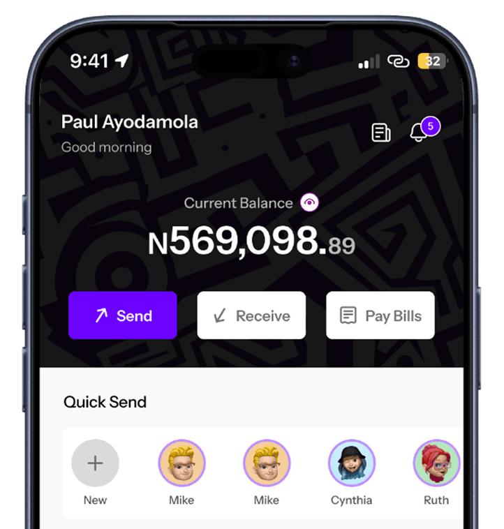 mobile app interface